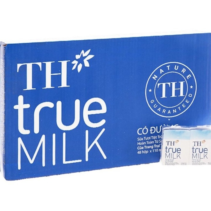 Thùng STTT Có Đường TH True Milk 110ml x 48 hộp